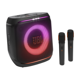 JBL PartyBox Encore 2 Portable Bluetooth Speaker with 2 Wireless Mic and AI Boost, 15H Battery, Dynamic Lights, Auracast, Karaoke & Guitar Input, IPX4 Splashproof