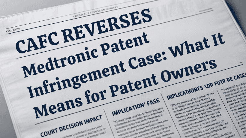 CAFC Revives Medtronic Patent Infringement Claims