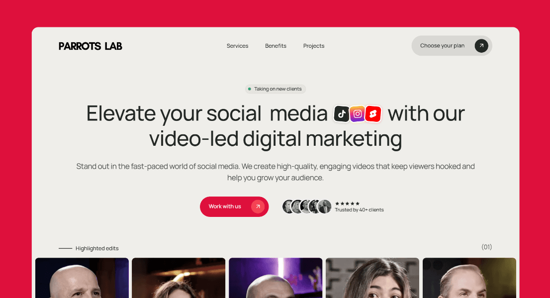 Video Studio, Social Media & Digital Marketing | Parrots Lab