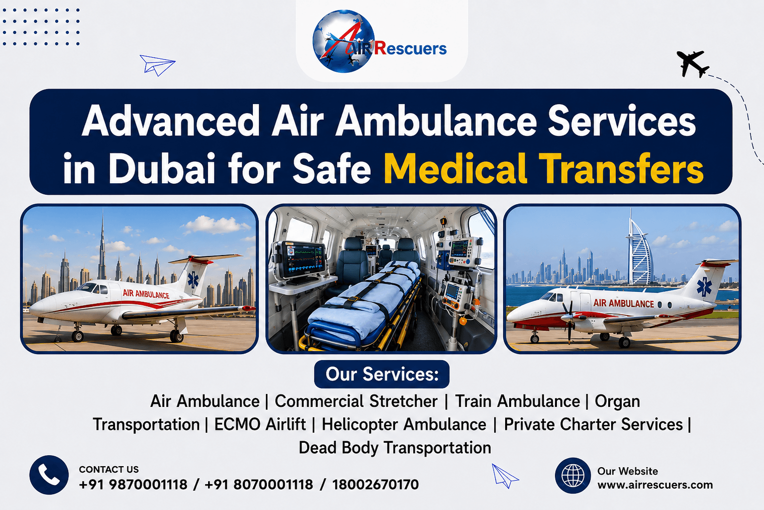 Advanced Air Ambulance Services in Dubai for Safe Medical Transfers | Feeding Trends