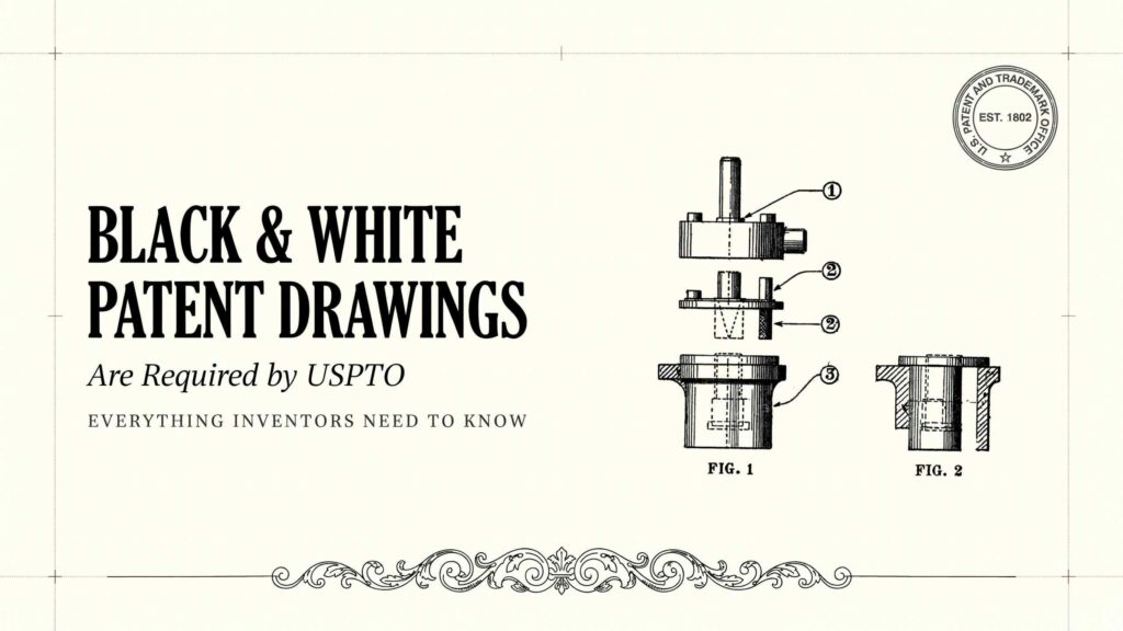Black and White Patent Drawings Required by USPTO Guide