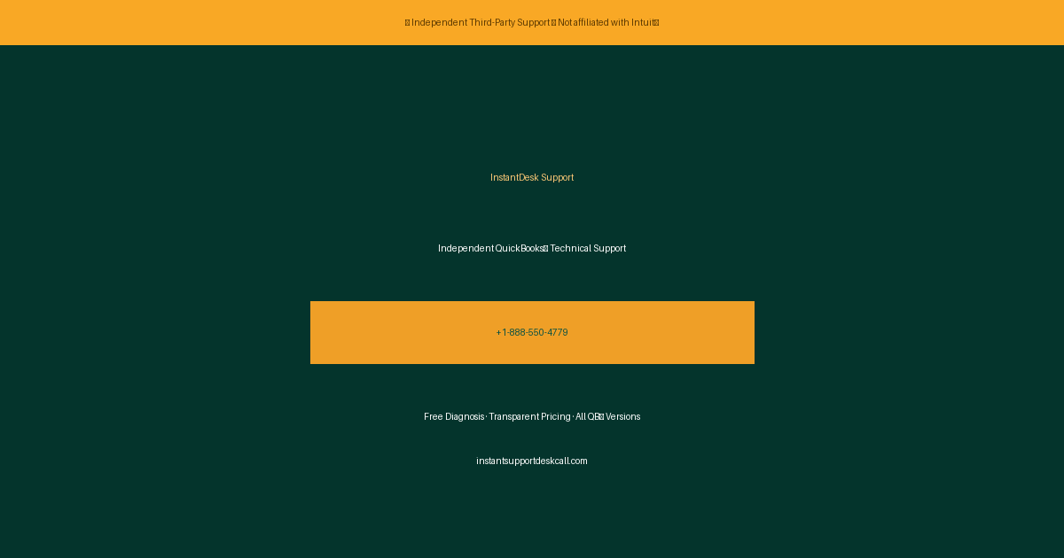 Independent QuickBooks® Support | InstantDesk Support