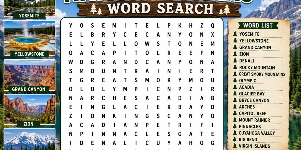 National Parks Word Search: Explore the Wild World of Nature Through an Exciting Puzzle