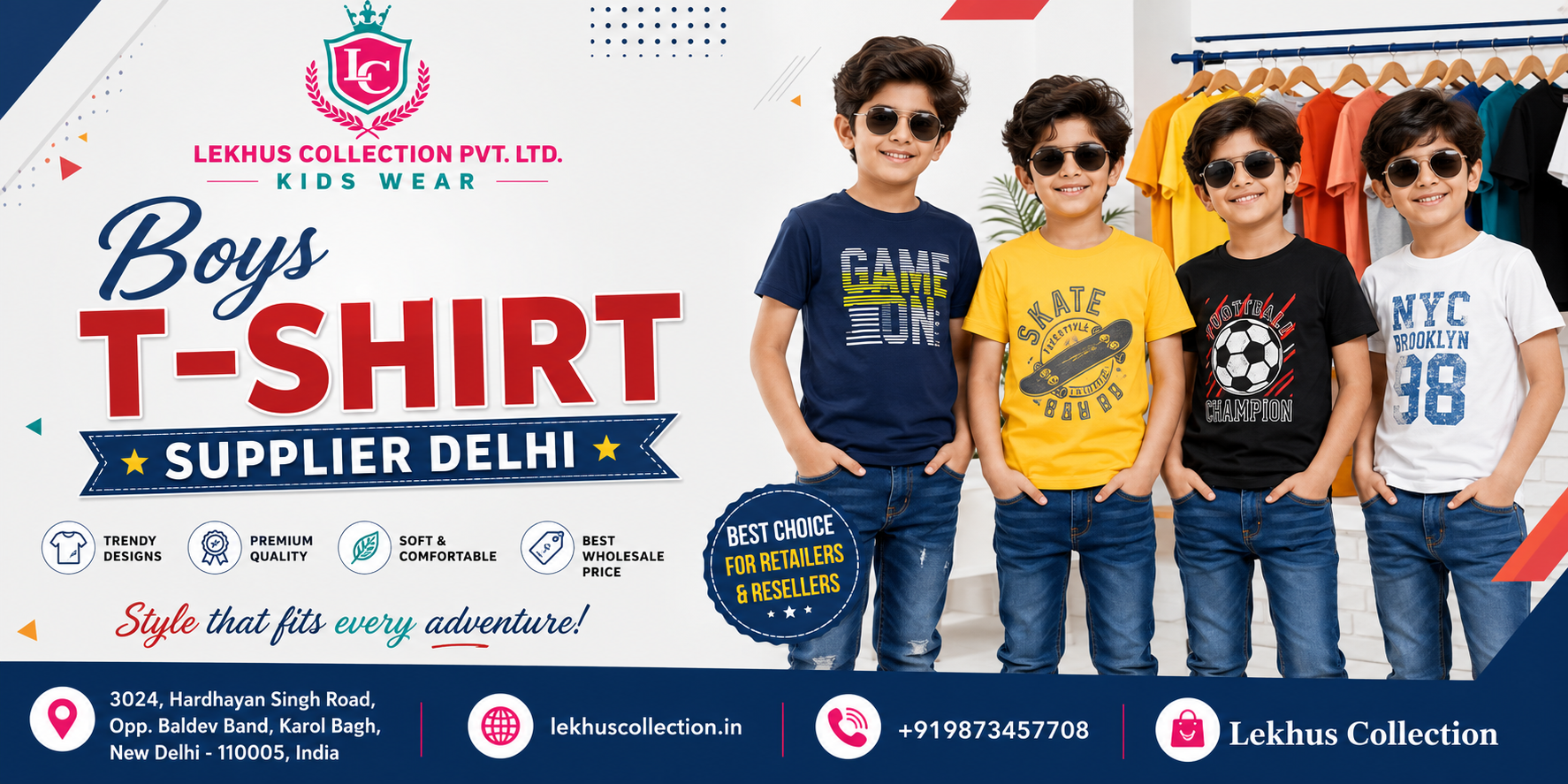 Top Boys T Shirt Supplier Delhi for Wholesale Kidswear